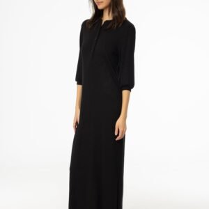 Black 3/4 Sleeve Maxi Dress - Image 2