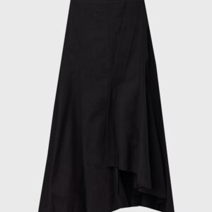 Black Asymmetrical Maxi Skirt - Image 5