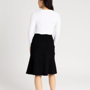 Black Denim Flare Skirt - Image 3