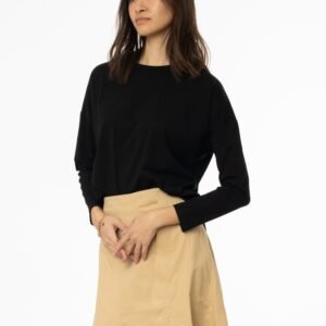 Black Dolman Long Sleeve T-Shirt - Image 2