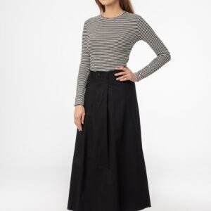 Black Flare Cargo Maxi Skirt - Image 2