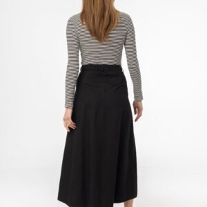Black Flare Cargo Maxi Skirt - Image 3