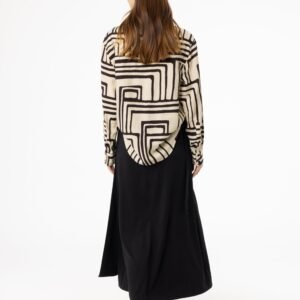 Black Flare Wrap Skirt - Image 3
