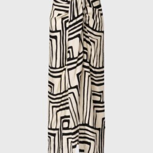 Black Geometric Draped Skirt - Image 5
