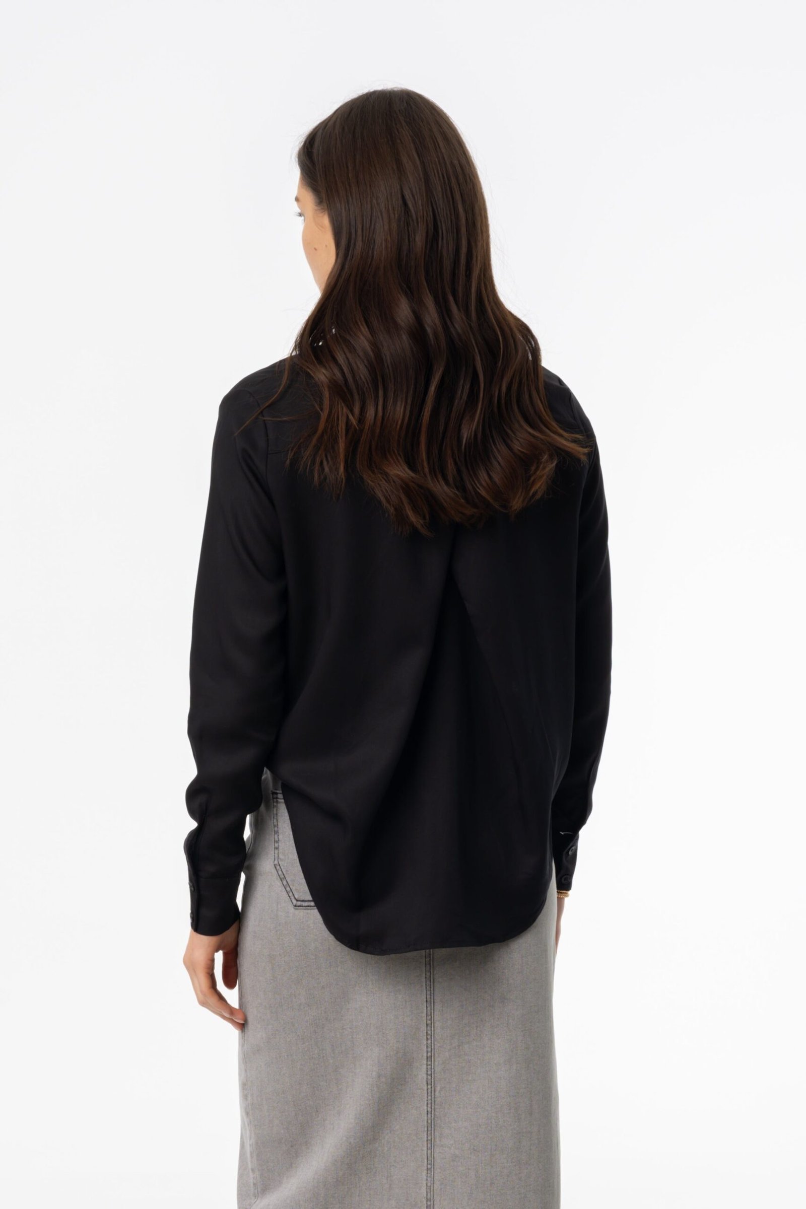 Black High Low Blouse - Image 3