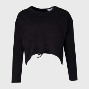 Black High Low Drawstring Tee - Image 5